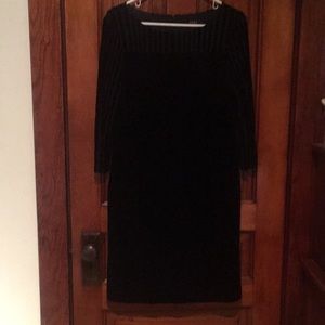 Alex Marie ‘Cherre’ Semi Sheer/Black Velvet Dress